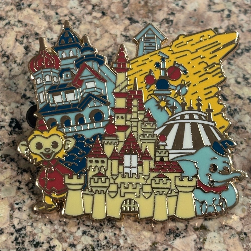 Disney Castle Pin Hong Kong Disneyland D23 2022 Mystic Manor Albert Monkey HK